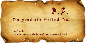 Morgenstein Polixéna névjegykártya